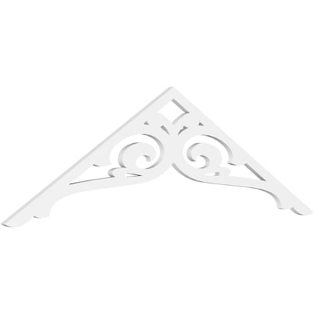 Ekena Millwork Pitch Bordeaux Architectural Grade PVC Gable Pediment, 72"W x 21"H x 1"P (7/12) GPP072X021X100BOR